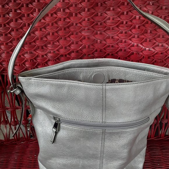 Tignanello Handbags - Tignanello Silver beautiful Purse